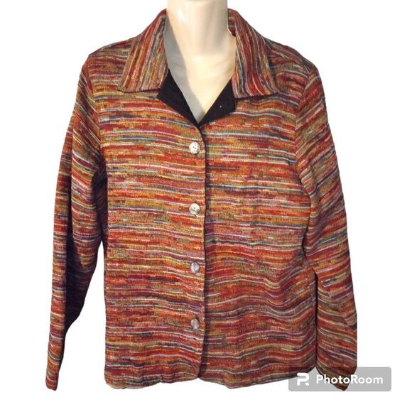 Coldwater Creek textured Tweed button down jacket - Picture 1 of 10